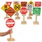 Creative Minds Deluxe International Traffic Signs with Wooden Bases